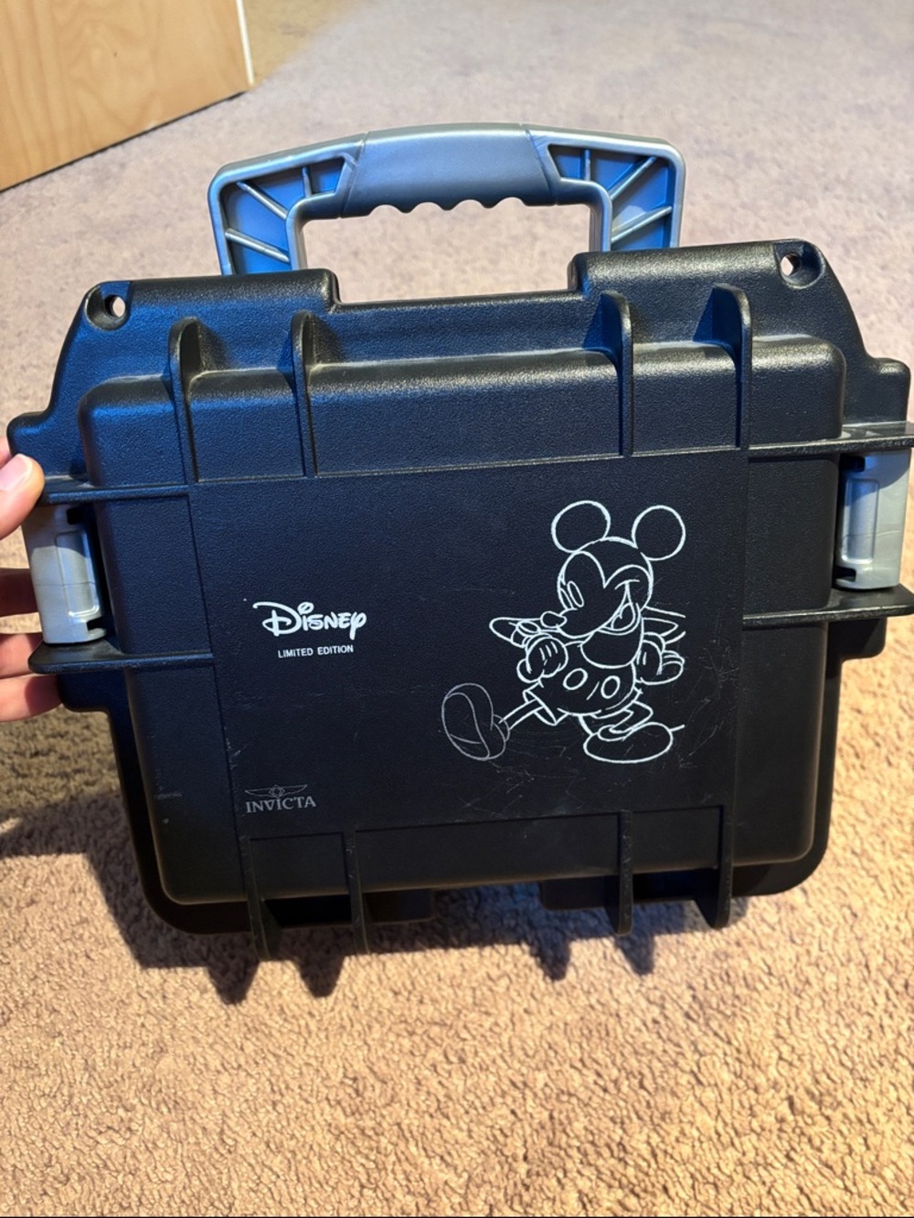 Invicta Black and Gray Disney Limited Edition Hard Case with Mickey Graphic